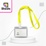 ZPAI Horizontal Transparent ID Card Holder – Yellow