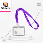 ZPAI Horizontal Transparent ID Card Holder – Purple