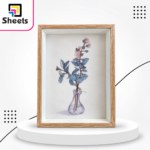 Wooden Deep Photo Frame – Natural Wood & White Design