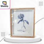 Wooden Deep Photo Frame – Natural Wood & White 