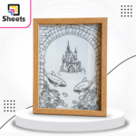 Wooden LED Light Photo Frame – Natural Wood