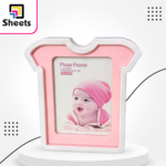 T-Shirt Kids Photo Frame – Pink & White Design