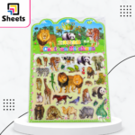 3D Cartoon Wild Animal Stickers – Safari Animals