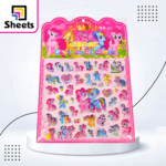 3D Cartoon Pony Stickers – Colorful Pony Characters