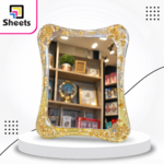 Electric Magic Resin Mirror Photo Frame – Curved Design (Transparent Gold)