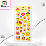Smile LRT Stickers – Colorful Emoji & Heart Designs