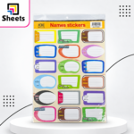 JOE School Name Stickers – Colorful Label Sheet