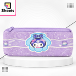 Kuromi Purple Fabric Pencil Case – Double Zipper