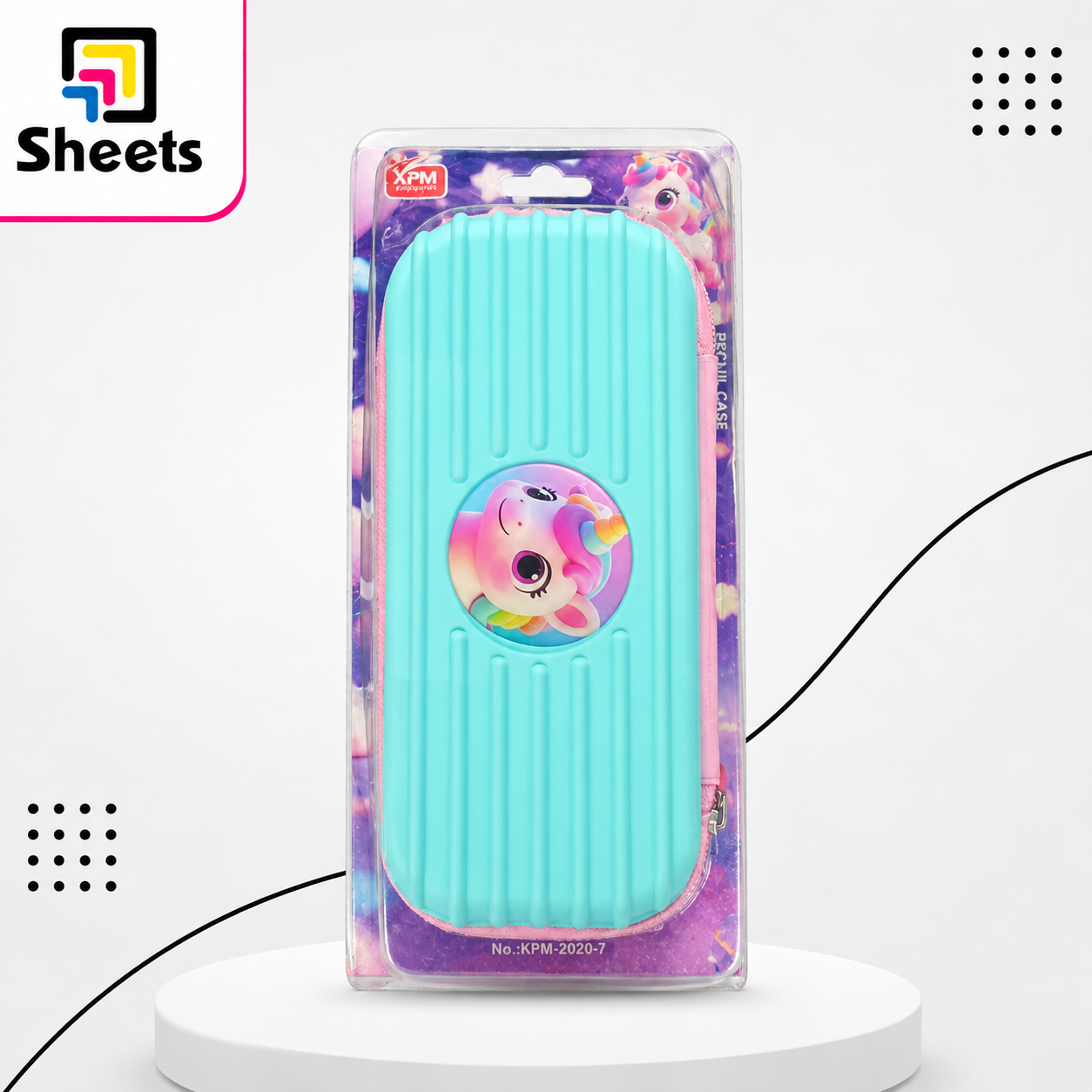 9692 - ( كود 9692 ) - ( القسم ادوات مكتبية ) - ( الصنف مقلمه اللوان باستيل ) سعر البيع 240 (2) Pastel Mint Green Pencil Case – Unicorn Design - Image 1