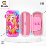3D Princess Hard Shell Pencil Case – Pink & Blue