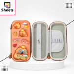 3D Capybara Reading Pencil Case – Orange