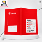 Sheets Lined Notebook – 100 Sheets A5 (Red)