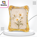 Electric Magic Resin Mirror Photo Frame – Curved Design (Transparent Gold) - Image 2